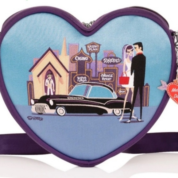 Harvey's Shag Viva Las Vegas sweetheart crossbody bag - Picture 4 of 5